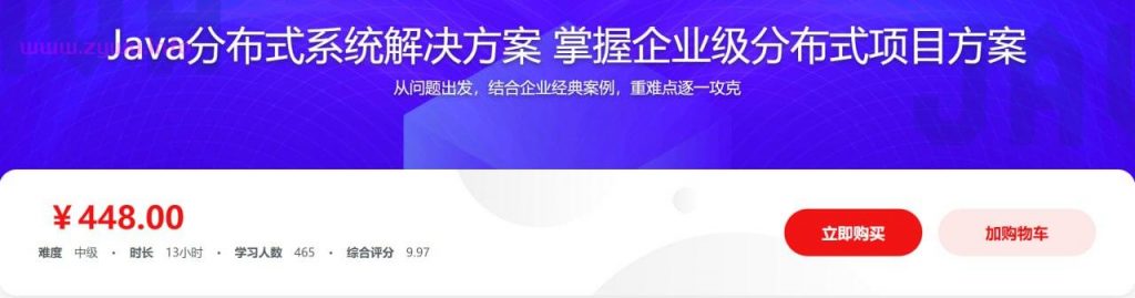 Java分布式系统解决方案 掌握企业级分布式项目方案-资源屋