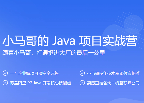 极客时间-小马哥的 Java 项目实战营|完结【价值4999】-资源屋