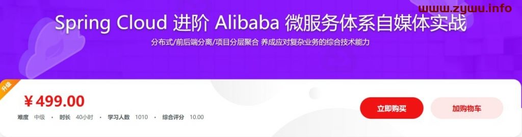 Spring Cloud 进阶 Alibaba 微服务体系自媒体实战-资源屋